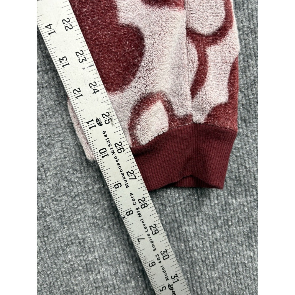 Disney Mickey Mouse Womens Small 2 Piece Fleece Pajama Lounge Set Burgundy - Picture 10 of 11